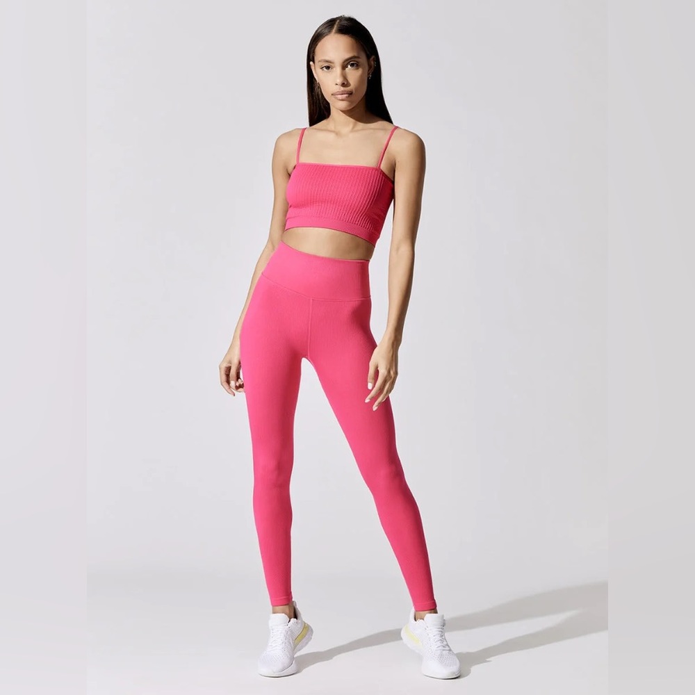 Spiritual Gangster Hot Pink Ribbed Set Size XS